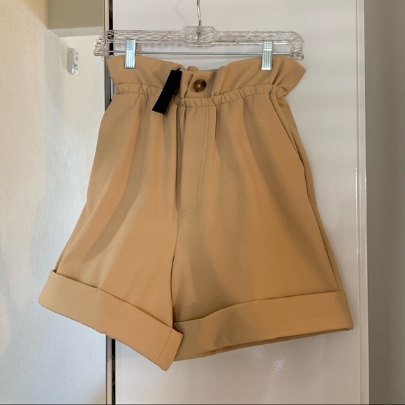 ONA Venice Paperbag Shorts in Sand NWT Small - Picture 5 of 7